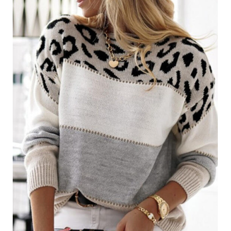 LUNA™ | COLORBLOCK LEOPARD PULLOVER