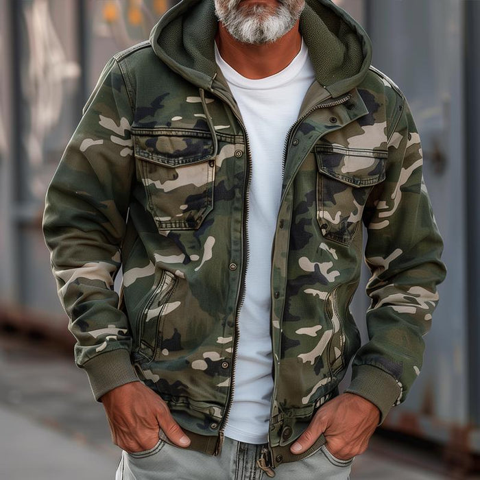 Arnoldo - Jacket with Camouflage Pattern