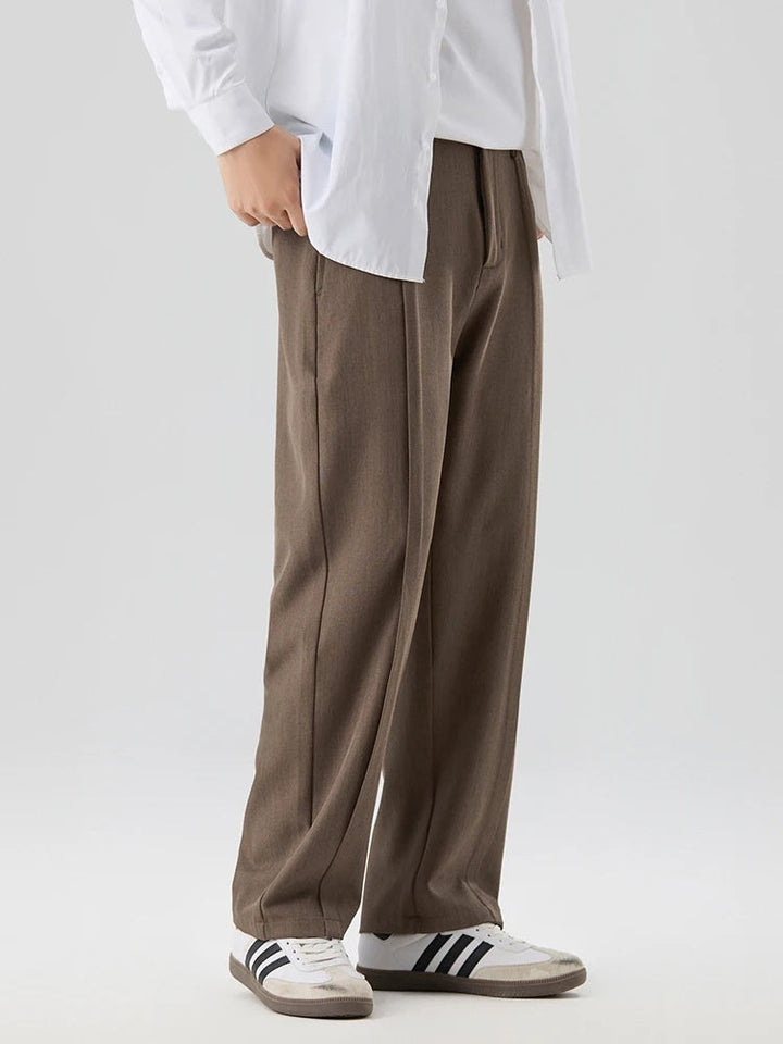 Teo - Wide-Leg Pleated Trousers