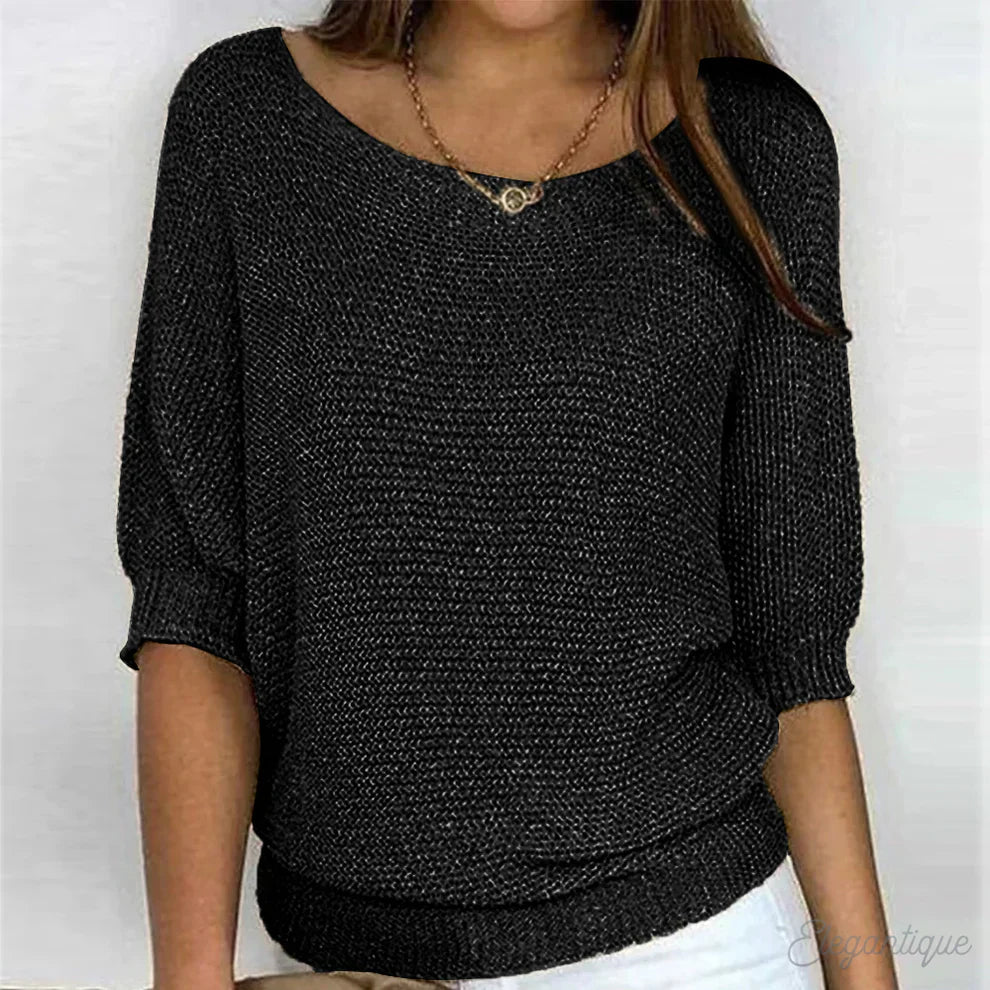 REBECCA™ | ELEGANT SWEATER IN HIGH-QUALITY CABLE YARN