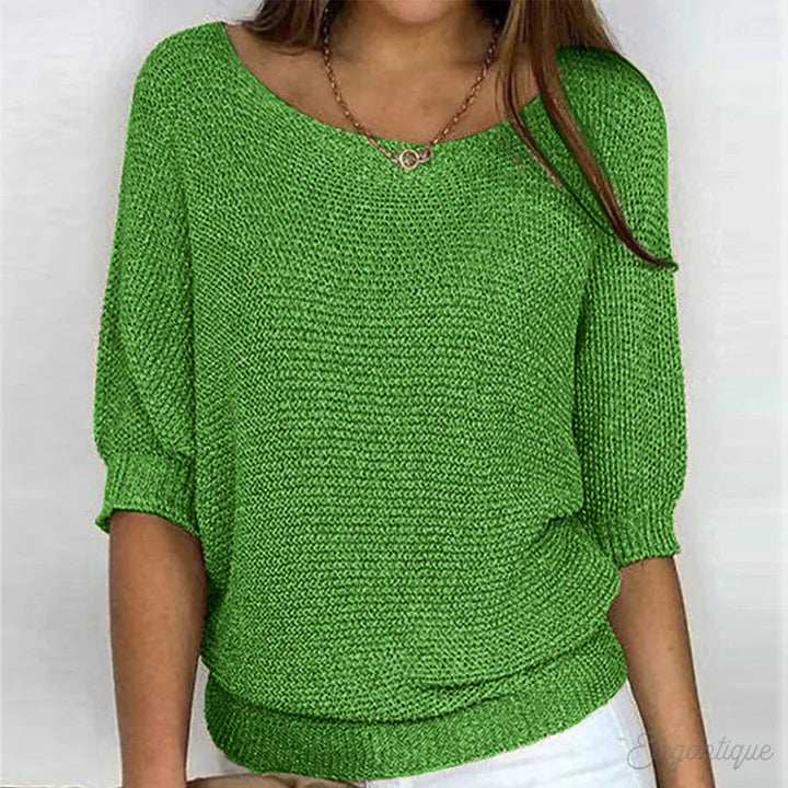 REBECCA™ | ELEGANT SWEATER IN HIGH-QUALITY CABLE YARN