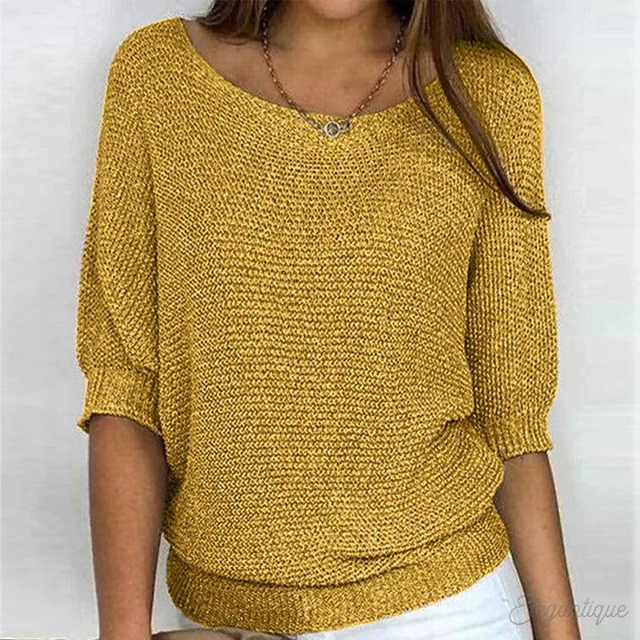 REBECCA™ | ELEGANT SWEATER IN HIGH-QUALITY CABLE YARN