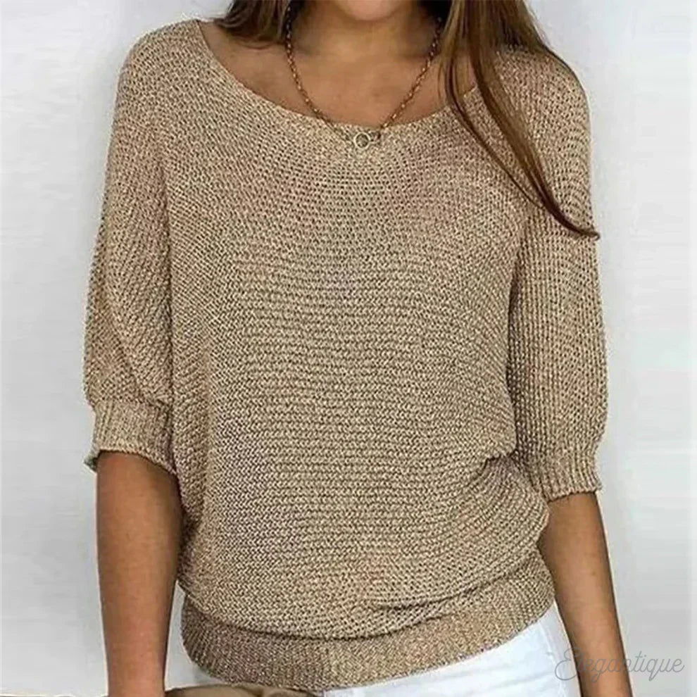 REBECCA™ | ELEGANT SWEATER IN HIGH-QUALITY CABLE YARN