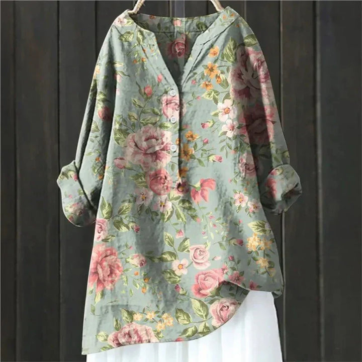 ZARA™ - Chic Blouse with Floral Accents